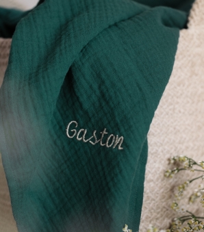 Lange en coton bio XL Personnalisable